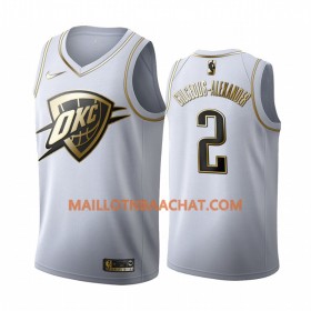 Maillot NBA Oklahoma City Thunder Shai Gilgeous-Alexander 2 Nike 2019-20 Blanc Golden Edition Swingman - Homme